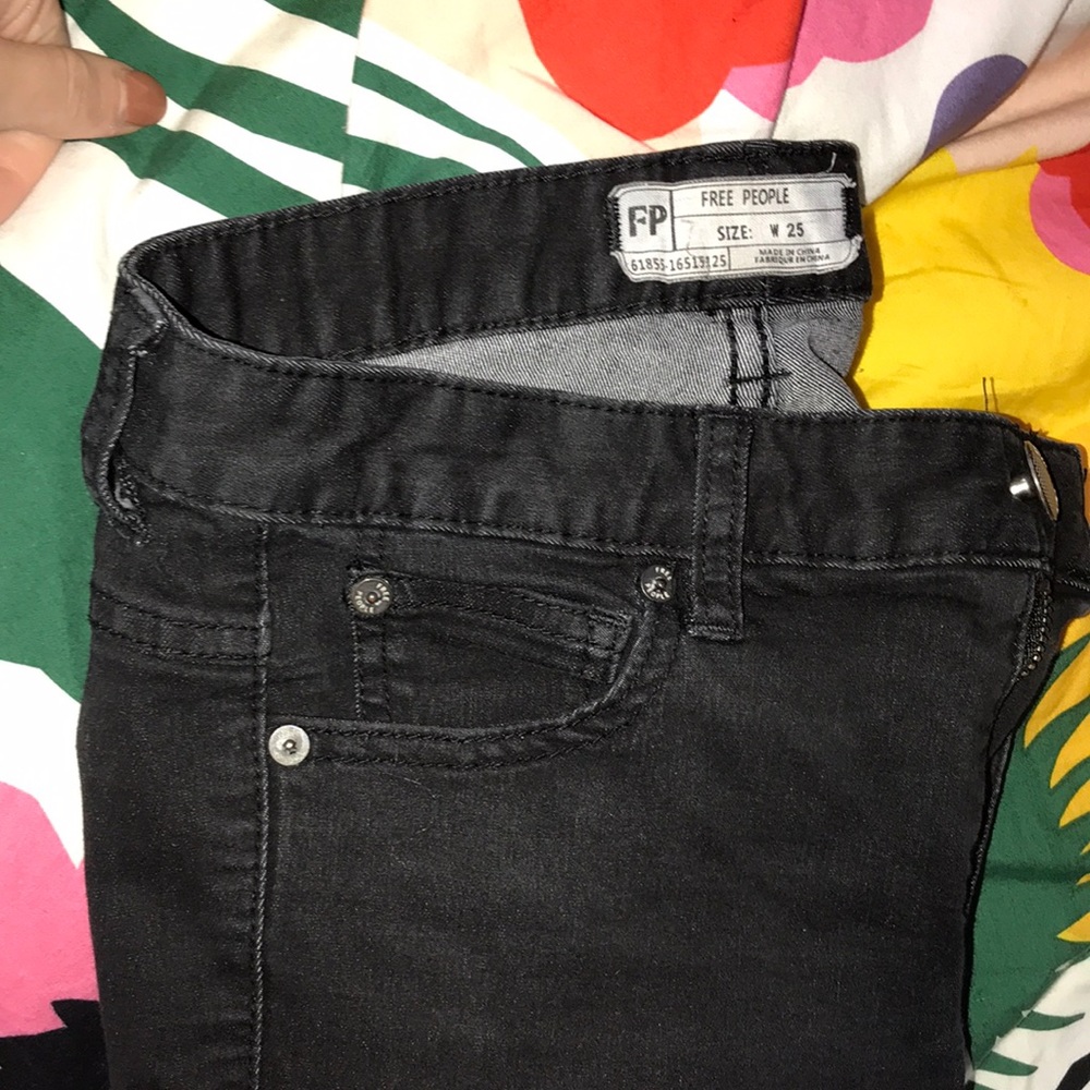 Free people skinnies with knee slits